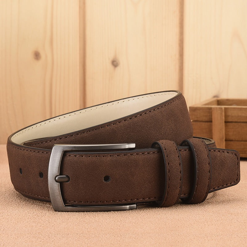 Men's suede leather belt