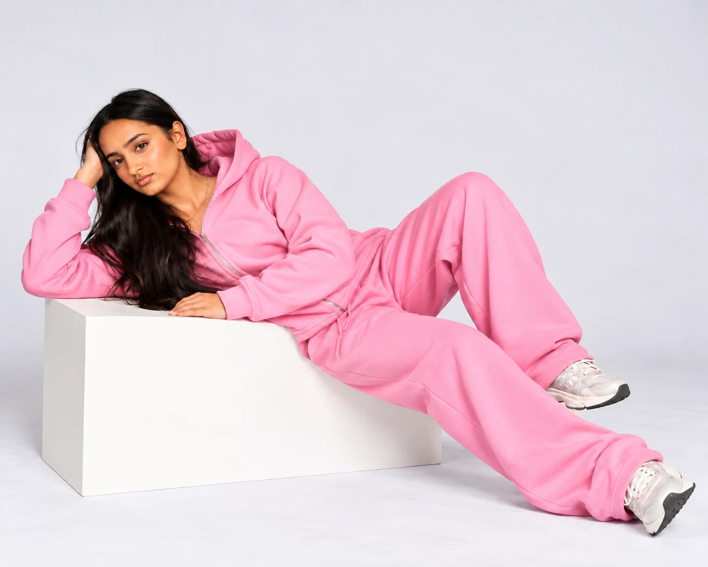 Pink Premium Cotton Tracksuit