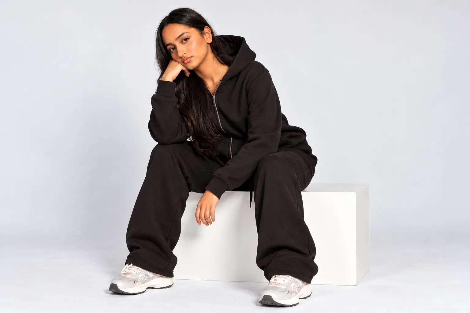 Black Premium Cotton Tracksuit