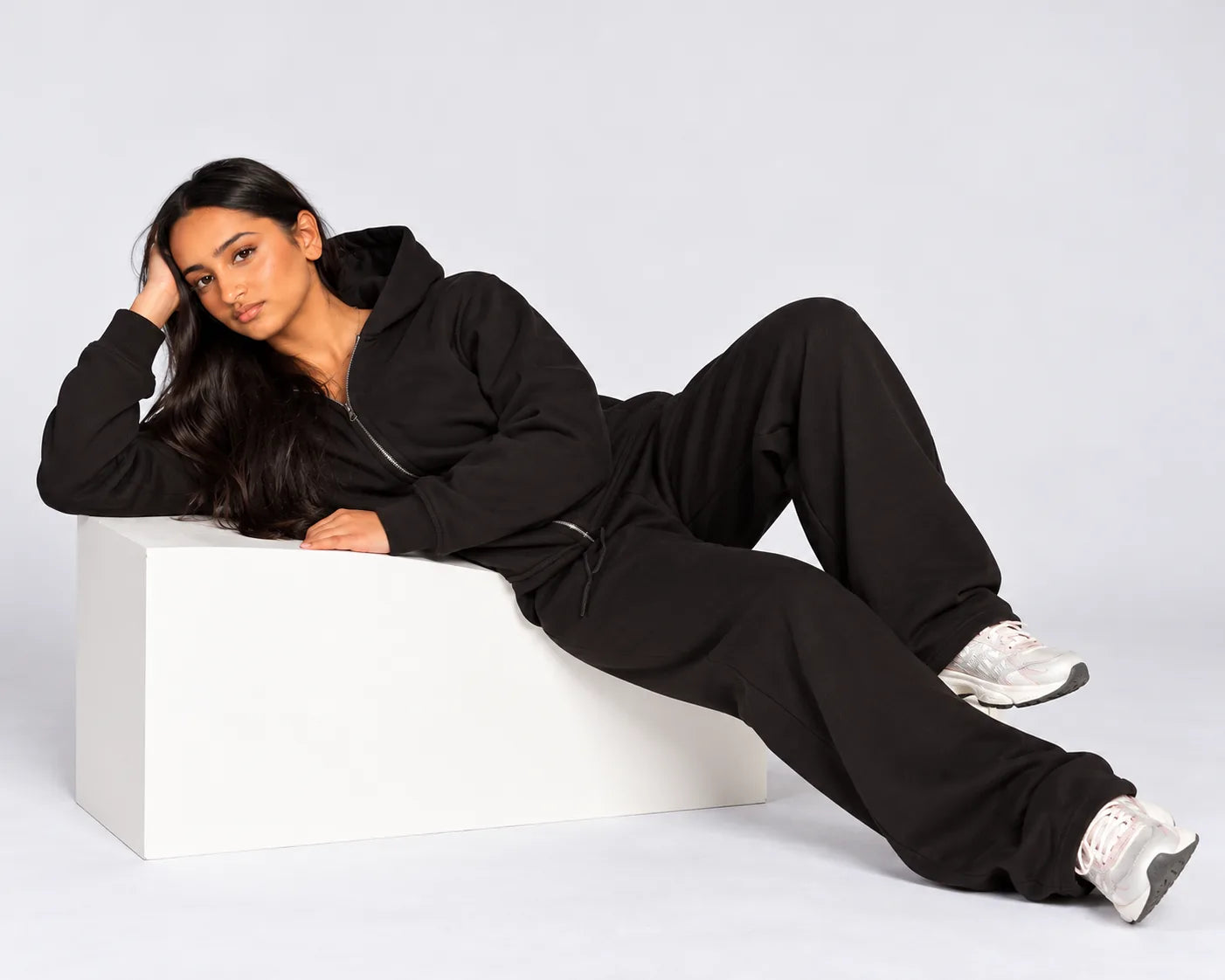 Black Premium Cotton Tracksuit
